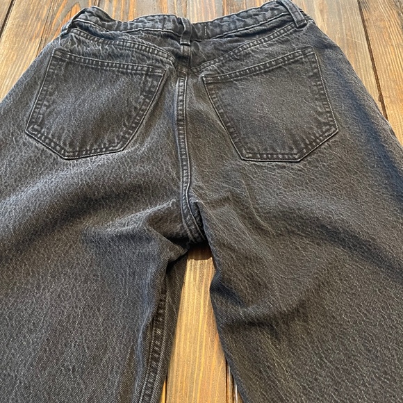 Abercrombie & Fitch The Loose High Rise Washed Black Jeans - Size 26S / 2S Curve - Picture 7 of 10